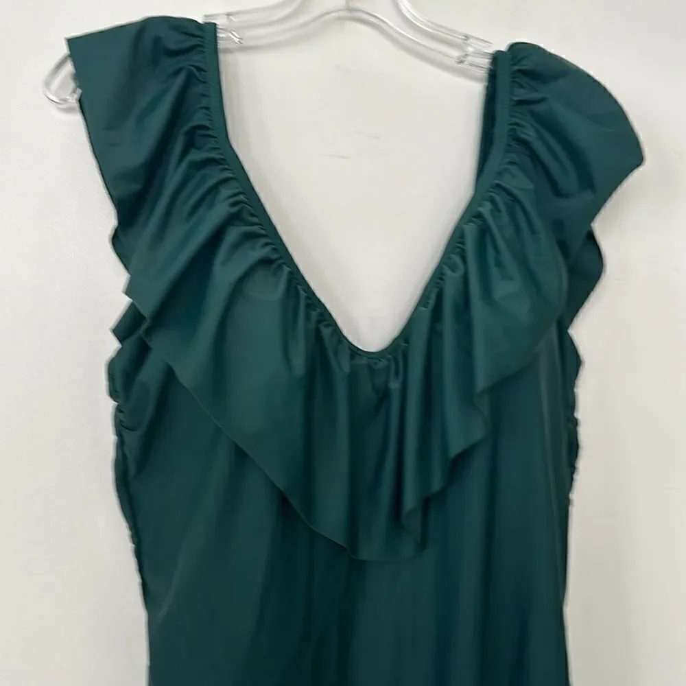 Raisins Curve Green One Pc Swimsuit 16W